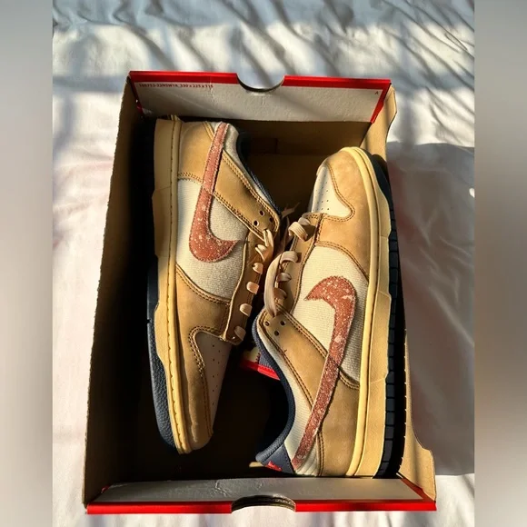 NEW Nike Dunk Low Retro SE in Wheat and Burnt Sunrise - Picture 3 of 8